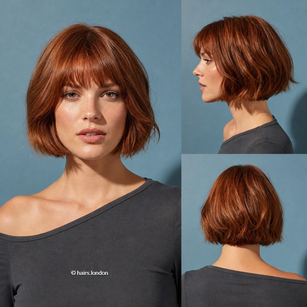 20 Red Bob Haircuts, From Rounded Copper Cuts to Textured Burgundy Styles Cinnamon Textured Bob