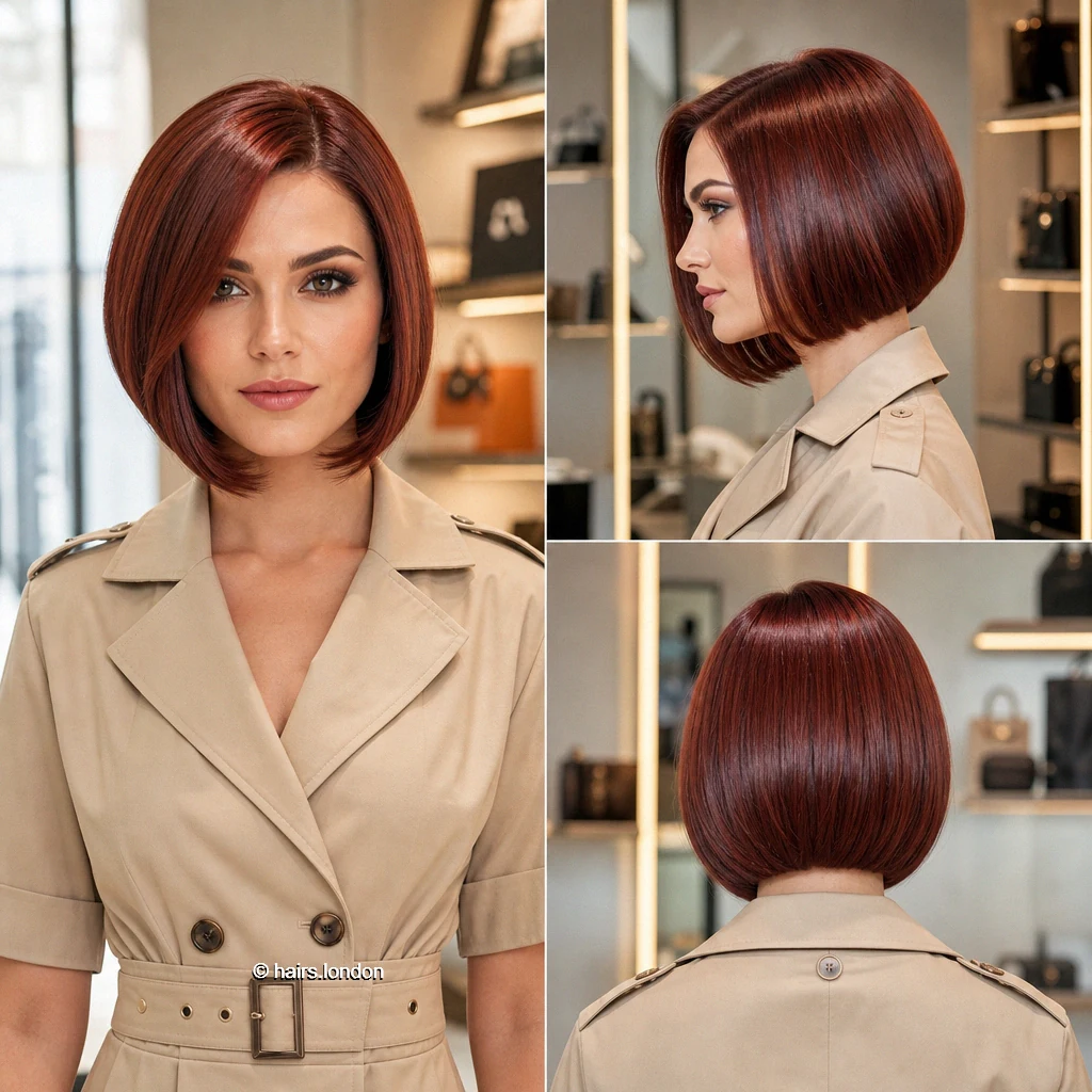 20 Red Bob Haircuts, From Sleek Chin-Length Shapes to Short Layered Cuts Cinnamon Tucked Bob