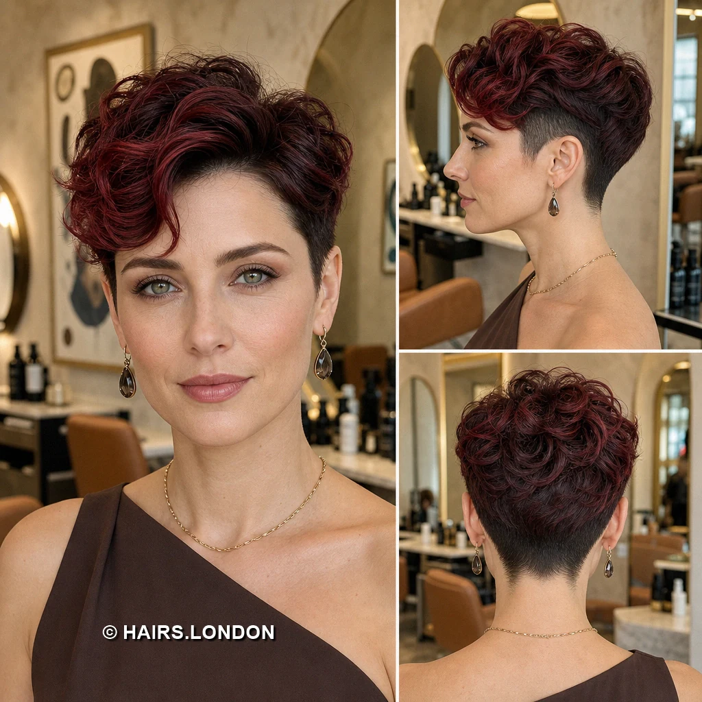 20 Burgundy Pixie Cuts, From Sleek Sweeps to Sculpted Curls Claret Brushedup Pixie