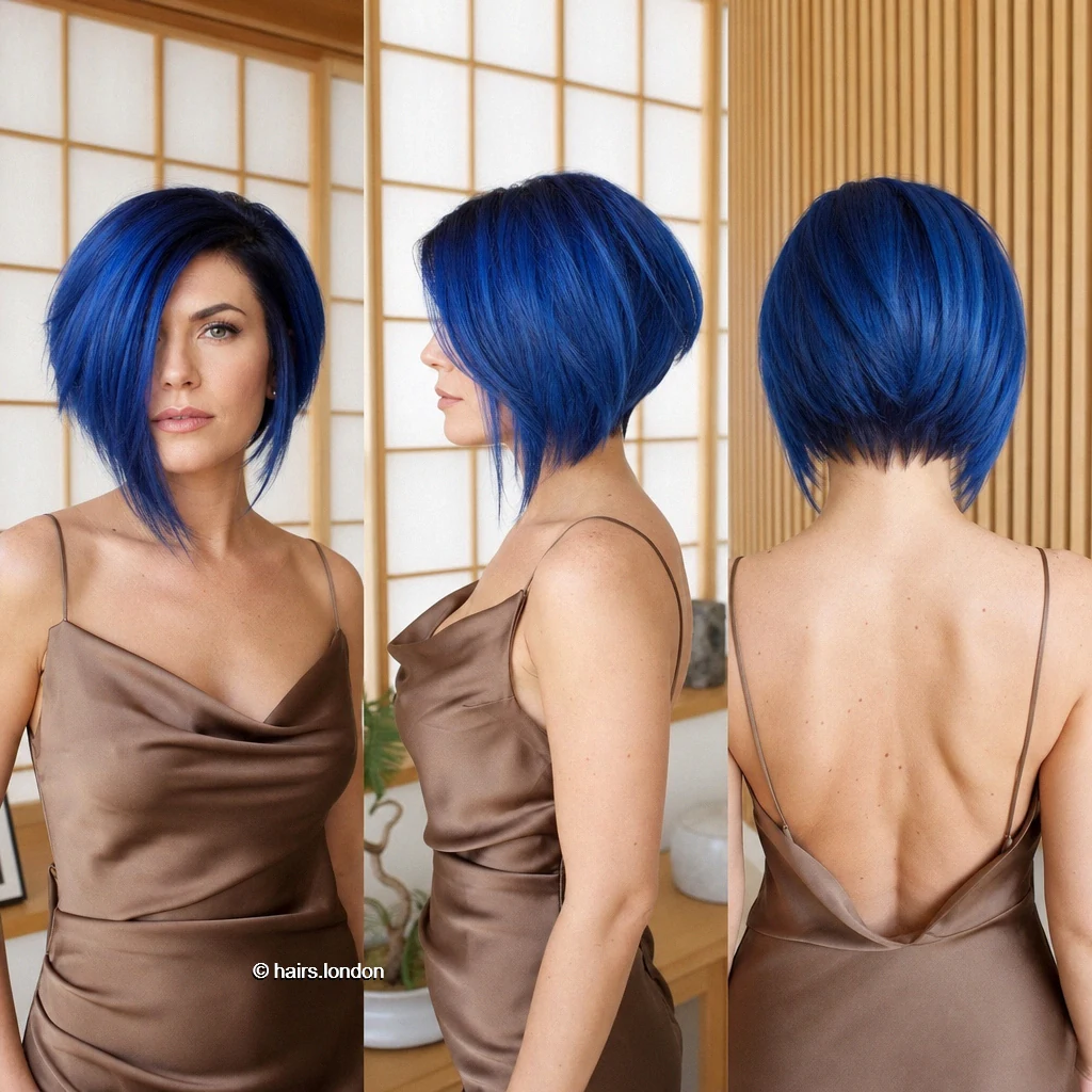 Cobalt Asymmetrical Bob