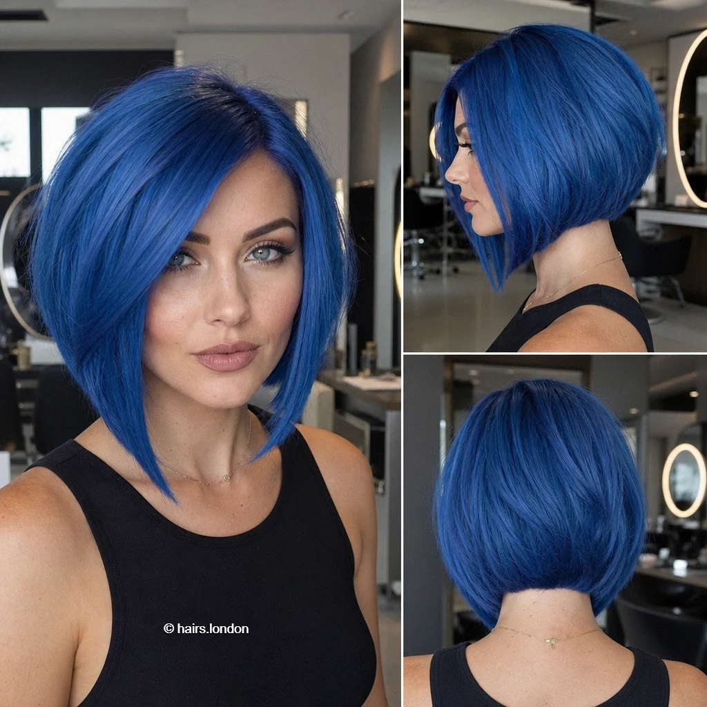 Cobalt Inverted Bob