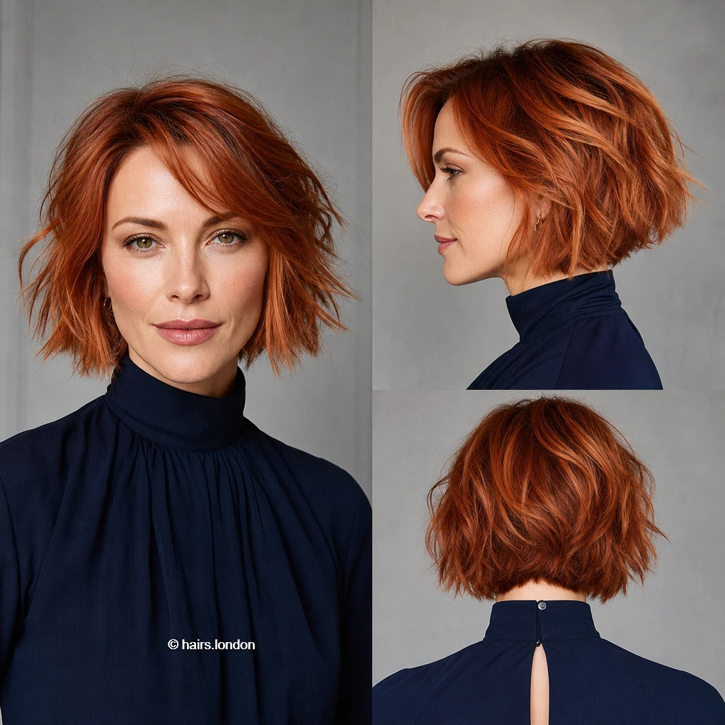 18 Red Bob Haircuts, From Tousled Copper to Sleek Burgundy Copper Airflow Bob