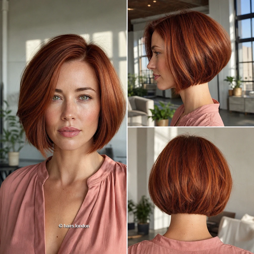 20 Red Bob Haircuts, From Polished Auburn to Textured Copper Copper Aline Bob