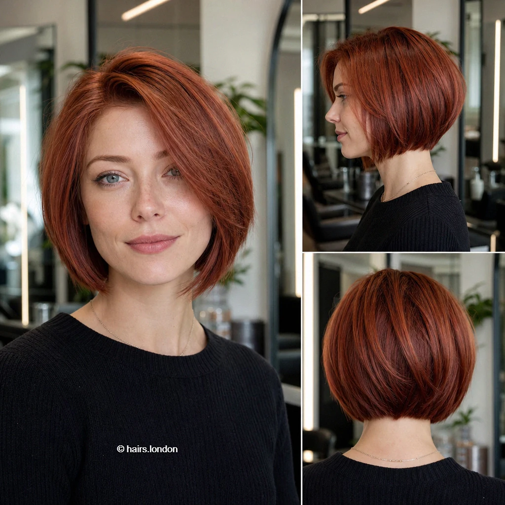 Copper Angled Bob