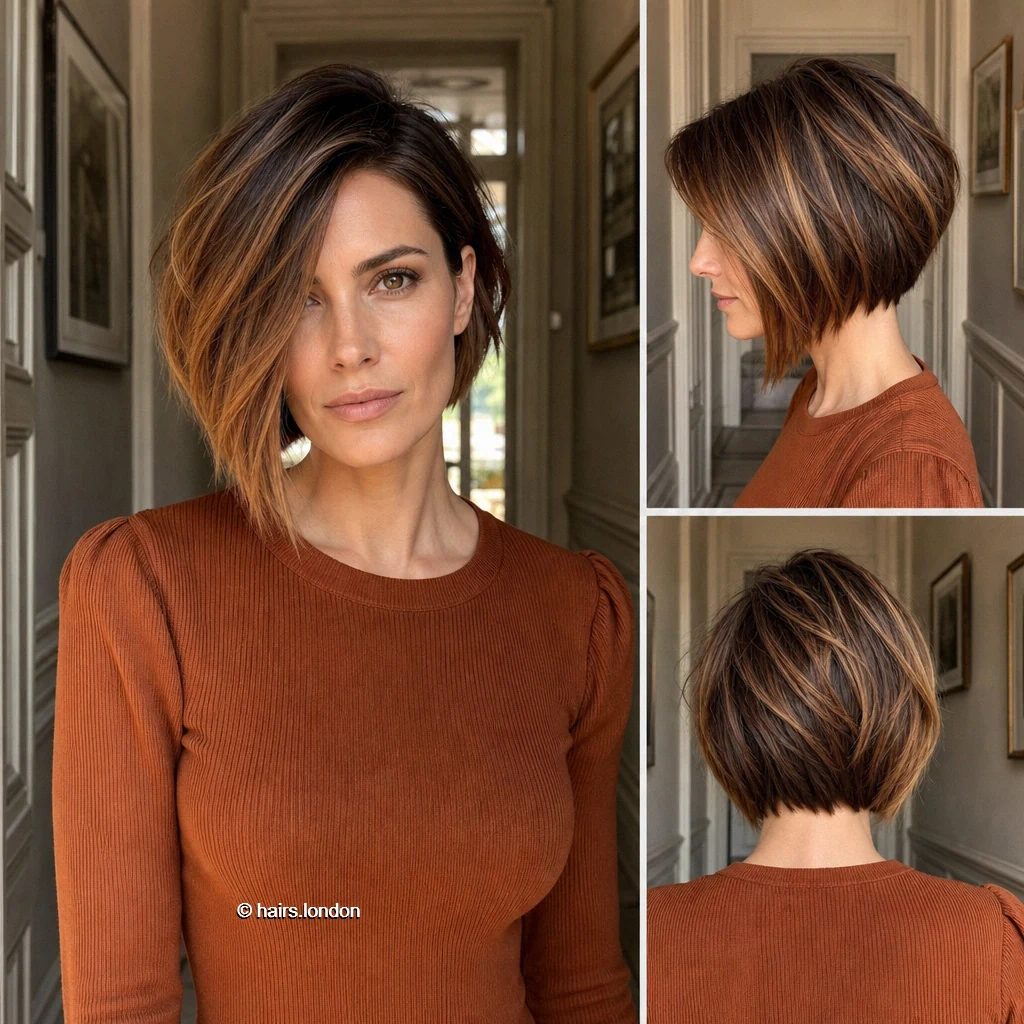 20 Bob Haircut Ideas, From Tousled Layers to Sculpted Shapes Copper Angled Crop