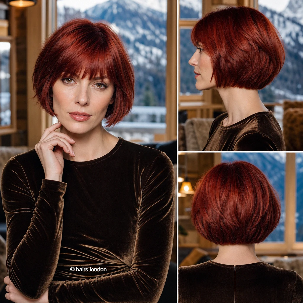 20 Red Bob Haircuts, From Rounded Copper Cuts to Textured Burgundy Styles Copper Bangs Bob