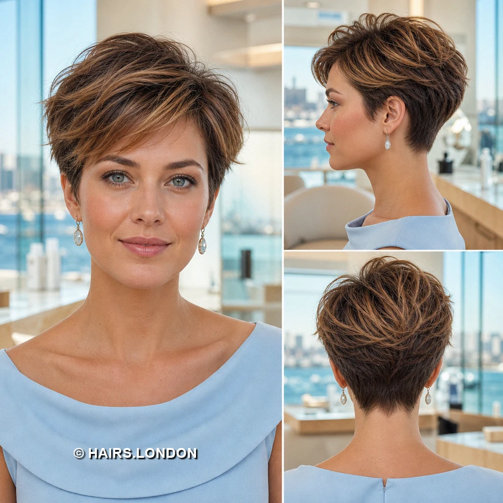 19 Highlighted Pixie Haircuts with Curls, Sweeps, and Tapered Napes Copper Blonde Wave