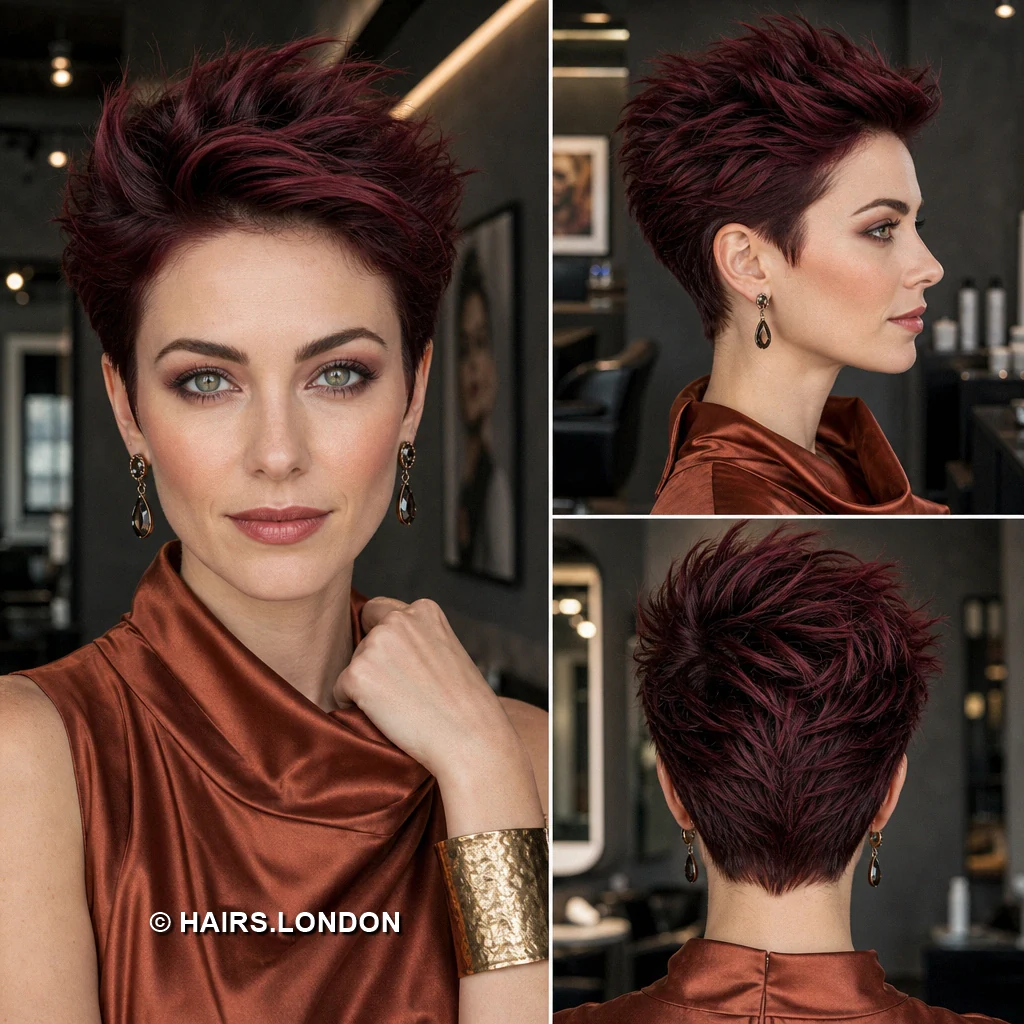 19 Burgundy Pixie Haircuts with Swept Fringes and Textured Crowns Copper Burgundy Lift