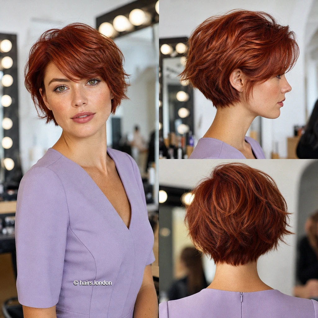 20 Colorful Bob Haircuts, From Textured Crops to Sleek Angled Shapes Copper Crown Bob