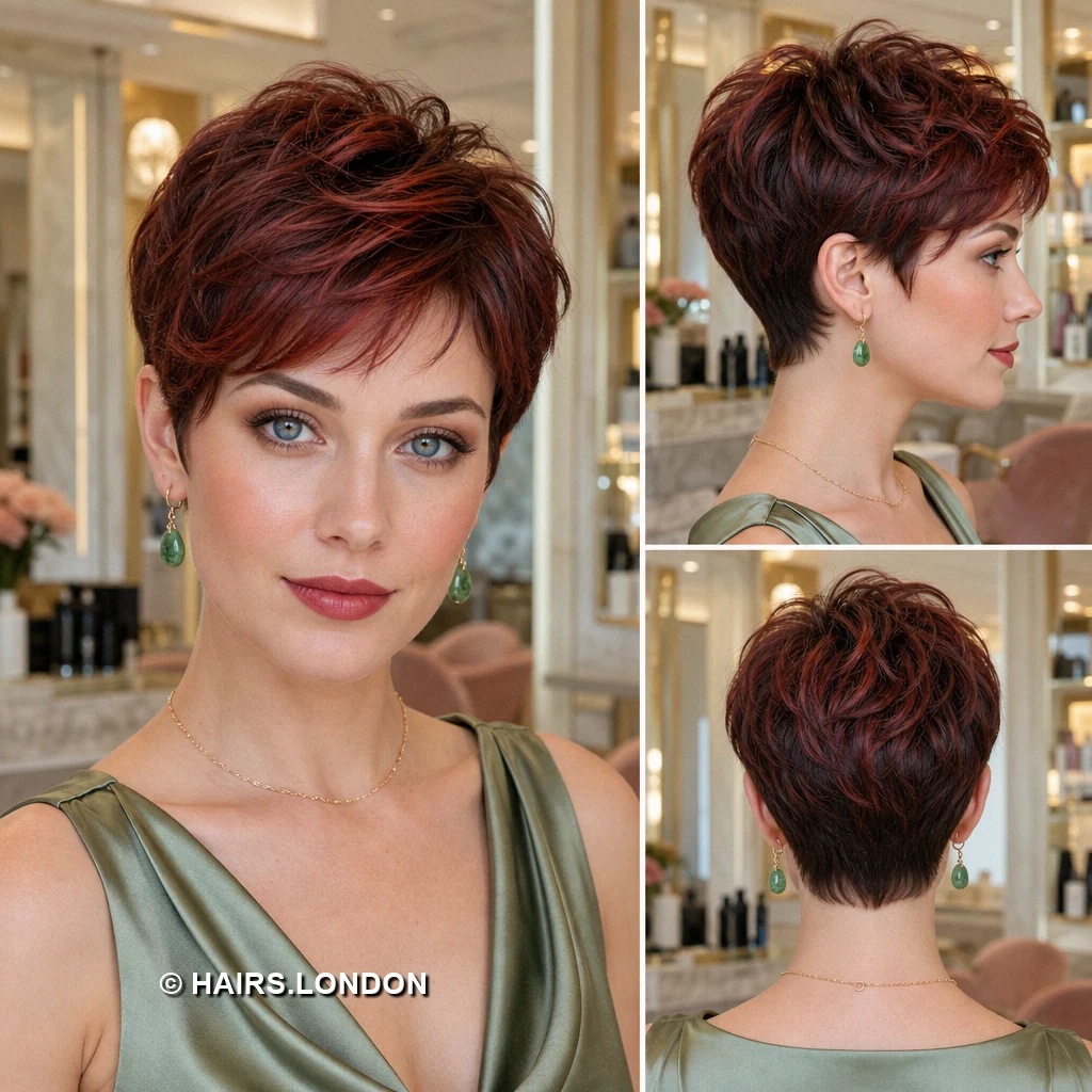 17 Burgundy Pixie Haircuts with Rich Dimension and Modern Texture copper curly pixie