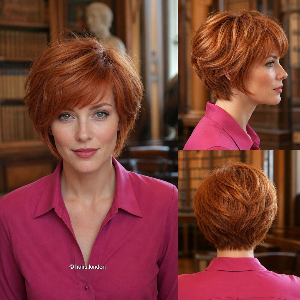 20 Colorful Bob Haircuts, From Textured Crops to Sleek Angled Shapes Copper Feathered Bob