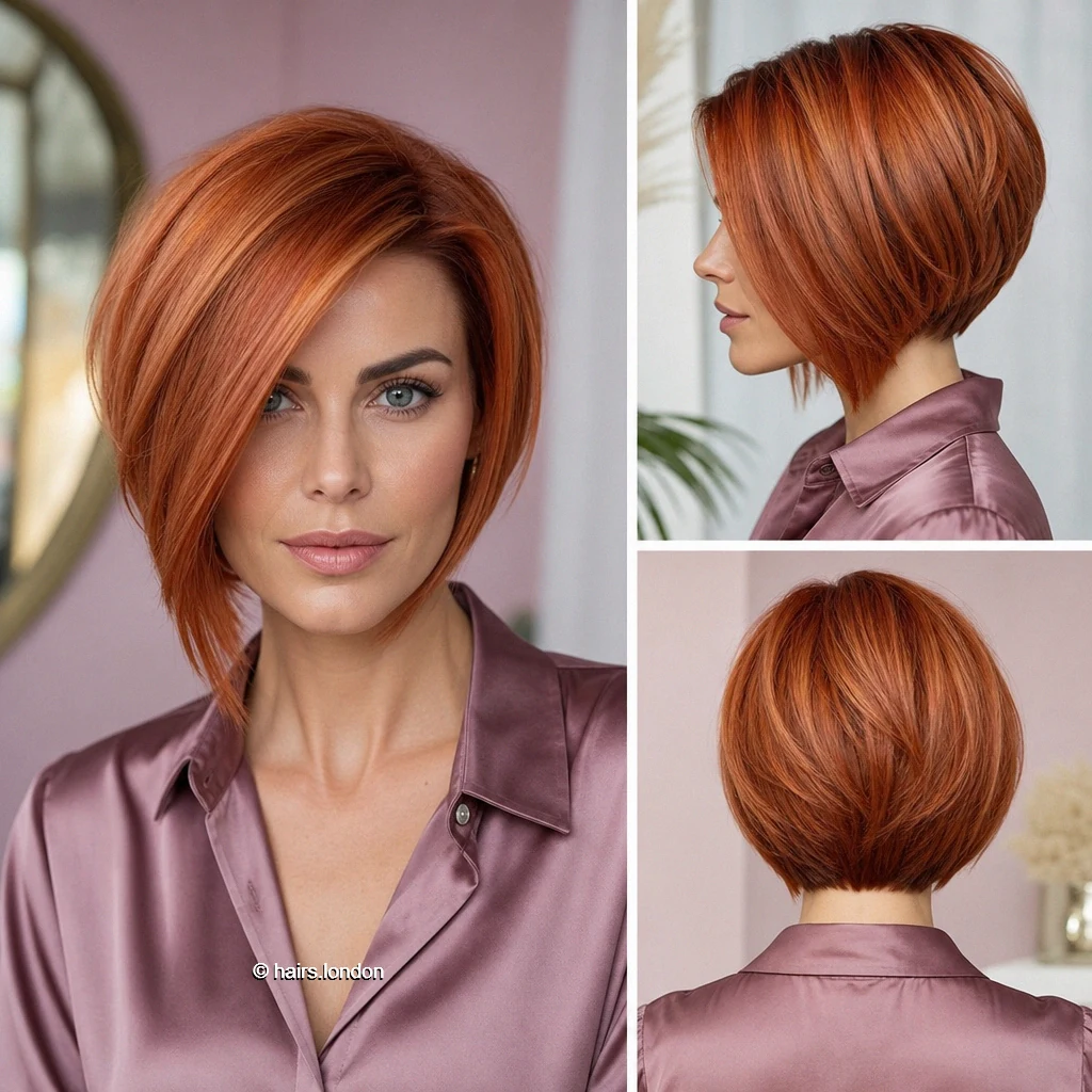17 Bob Haircut Ideas, From Smooth Rounded Shapes to Textured Short Cuts Copper Forward Bob