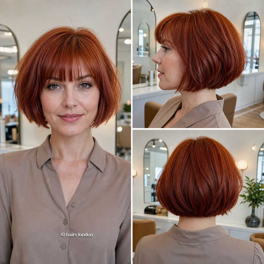 20 Red Bob Haircuts, From Polished Auburn to Textured Copper Copper Fringe Bob