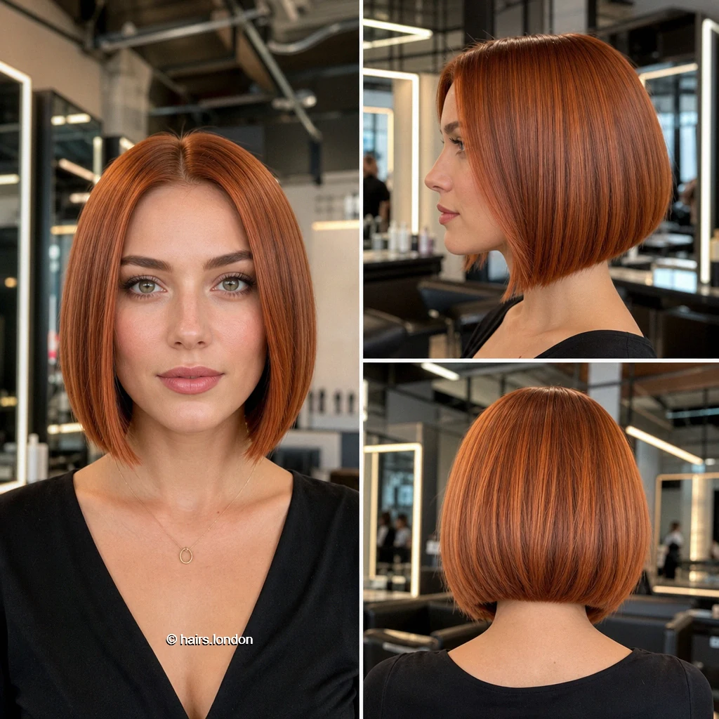 20 Red Bob Haircuts, From Sleek Angles to Textured Layers Copper Full Bob