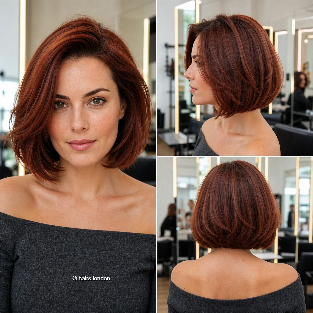 20 Red Bob Haircuts, From Polished Auburn to Textured Copper Copper Graduated Bob