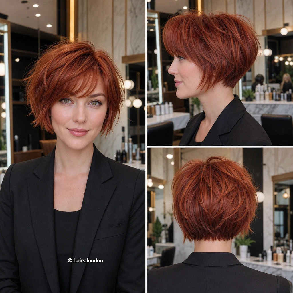 20 Red Bob Haircuts, From Sleek Chin-Length Shapes to Short Layered Cuts Copper Layered Bob