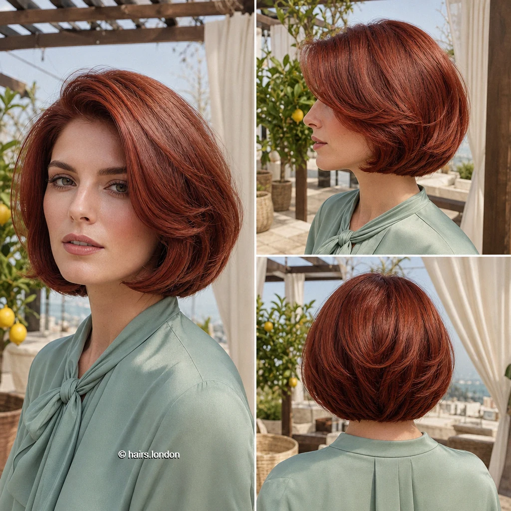 20 Red Bob Haircuts, From Rounded Copper Cuts to Textured Burgundy Styles Copper Rounded Bob