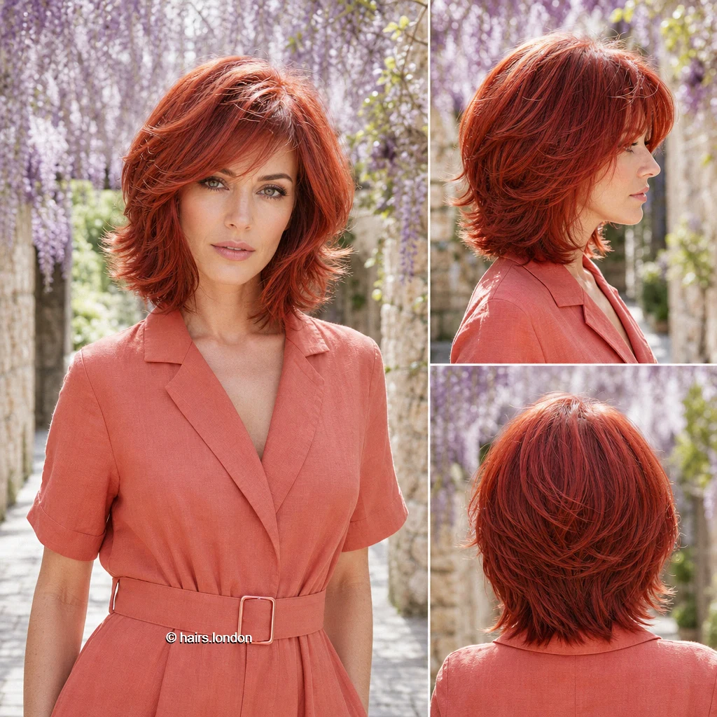 20 Red Bob Haircuts, From Rounded Copper Cuts to Textured Burgundy Styles Copper Shaggy Bob