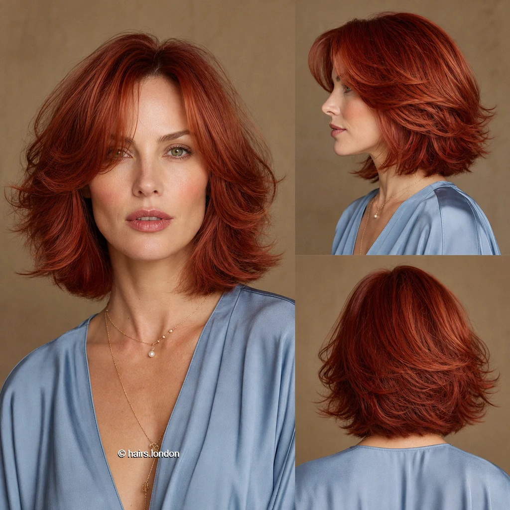 20 Red Bob Haircuts, From Polished Auburn to Textured Copper Copper Shaggy Bob