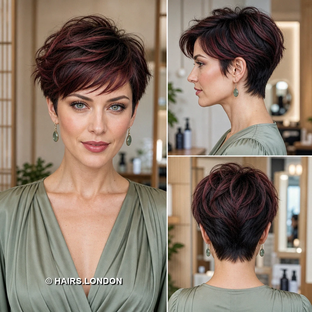 16 Burgundy Pixie Haircuts with Fringe, Texture, and Tapered Napes Copper Shortfringe Pixie