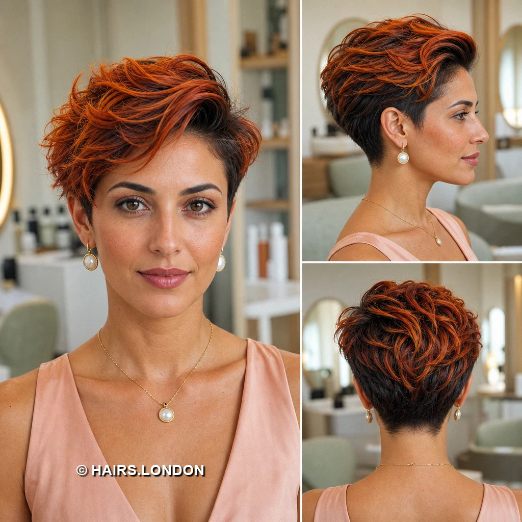 Copper Upswept Pixie