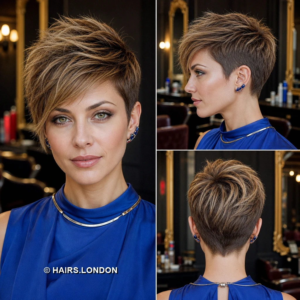 19 Highlighted Textured Pixie Cuts with Shape from Every Angle Copperbrown Textured Pixie