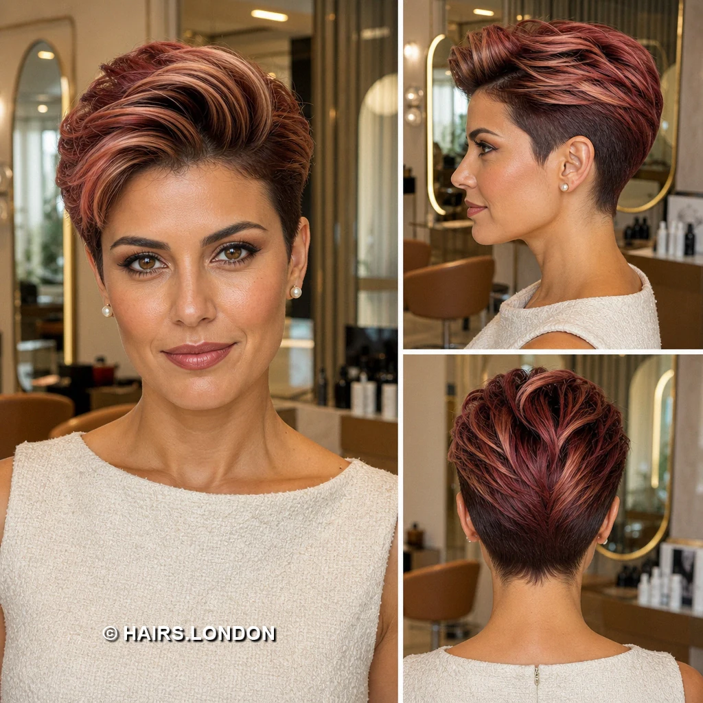 Copperburgundy Rolled Pixie