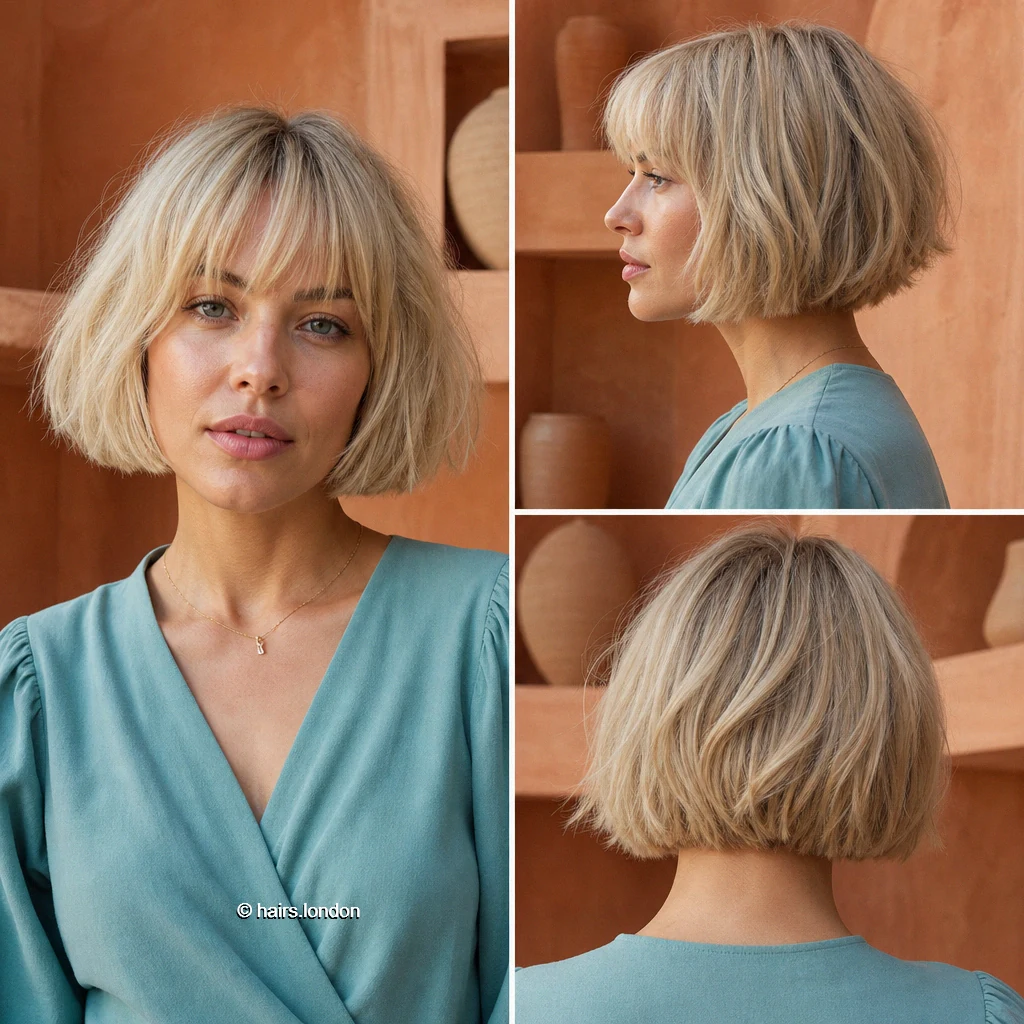 Cream Choppy Bob
