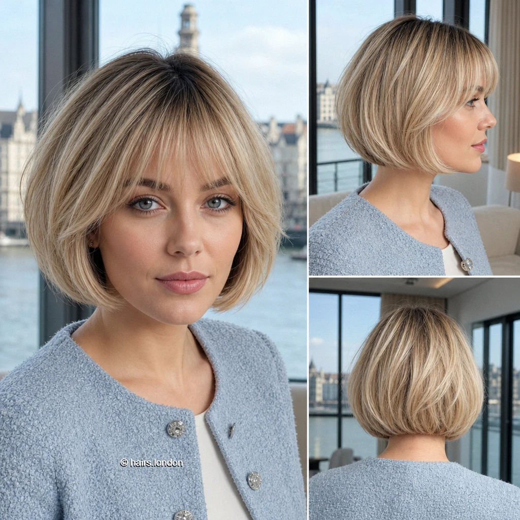 20 Bob Haircut Ideas: Rounded, Layered and Textured Shapes Cream Rounded Bob