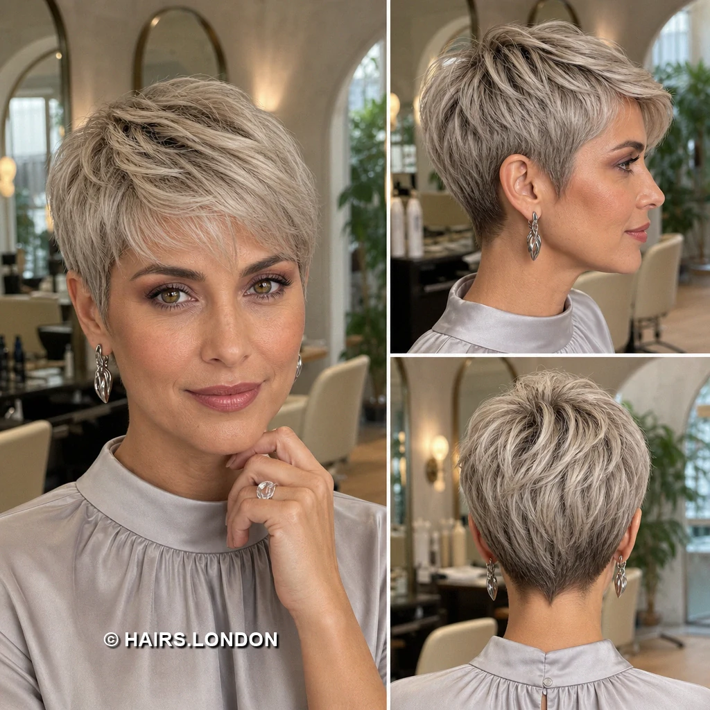18 Ash Blonde Pixie Cuts with Shape, Texture, and Soft Contrast Cream Swept Pixie