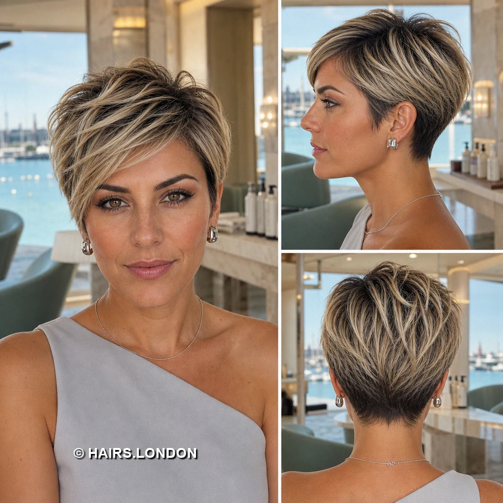 14 Highlighted Pixie Cuts with Sweeping Fringes and Textured Crowns Creamblonde Sweeping Pixie