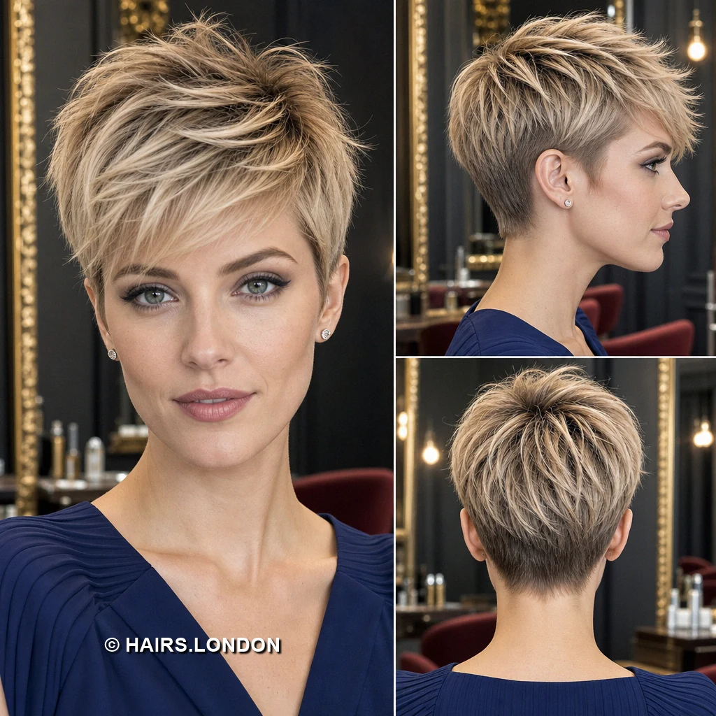 19 Textured Pixie Cuts with Sweeping Fringes, Lifted Crowns, and Tapered Napes Creamy Swept Pixie