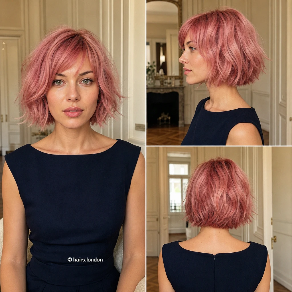 17 Colorful Bob Haircuts, from Sleek Graduated Shapes to Tousled Waves Dustyrose Wavy Bob