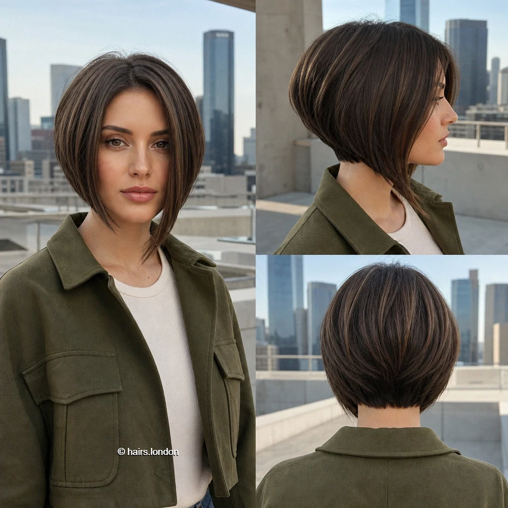 20 Bob Haircuts: Angled, Graduated and Textured Ideas Espresso Angled Bob