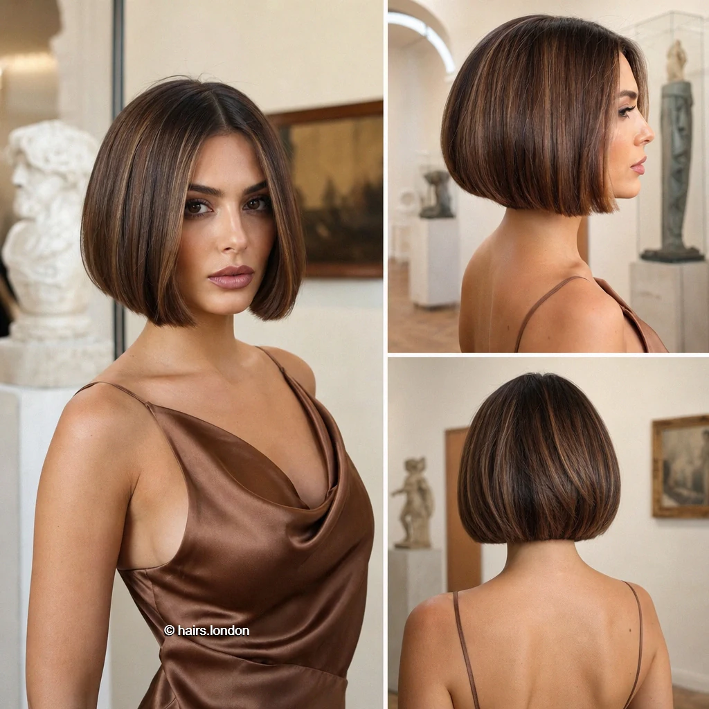 24 Bob Haircuts: From Rounded Jaw-Length Shapes to Layered Lobs Espresso Blunt Bob