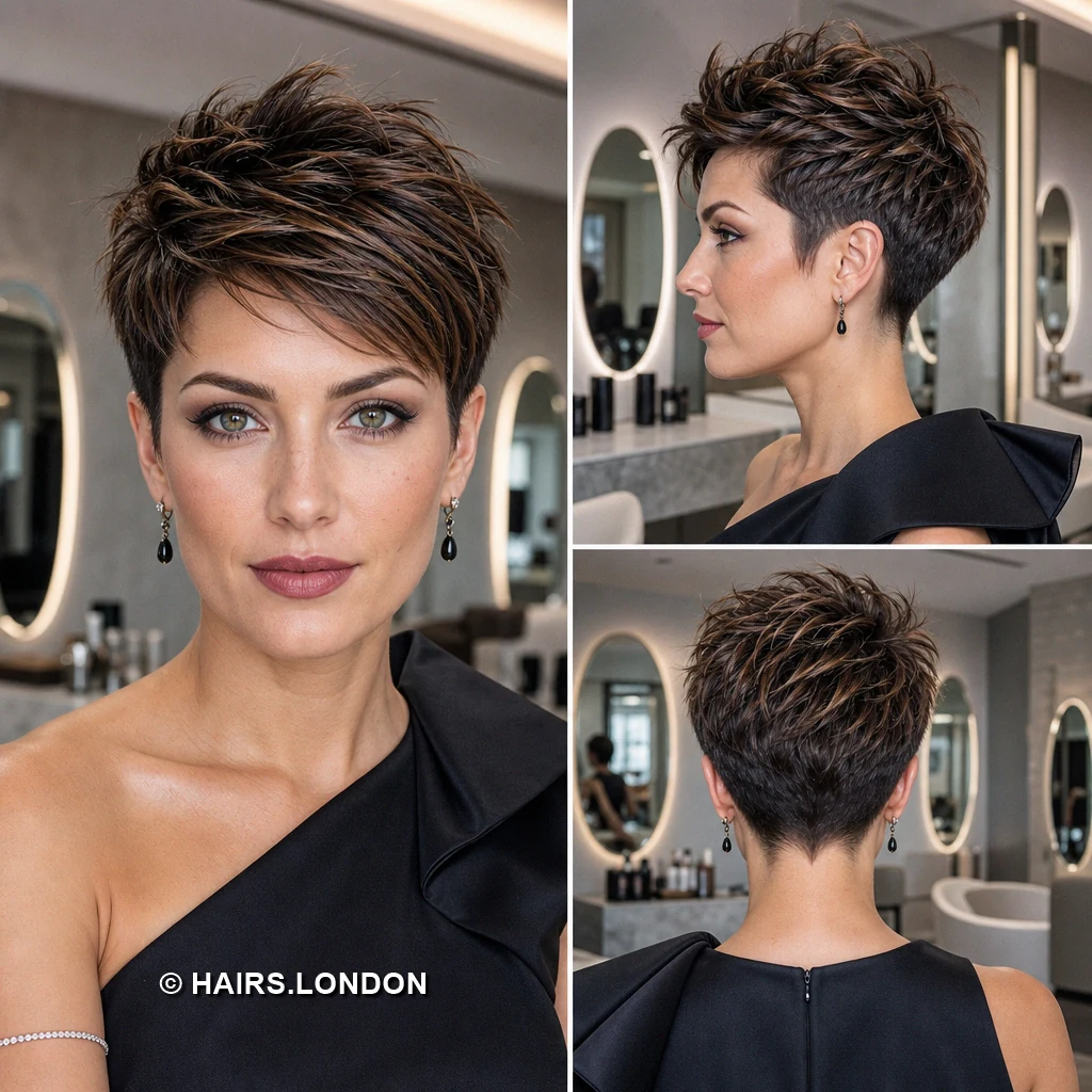Espresso Feathered Pixie