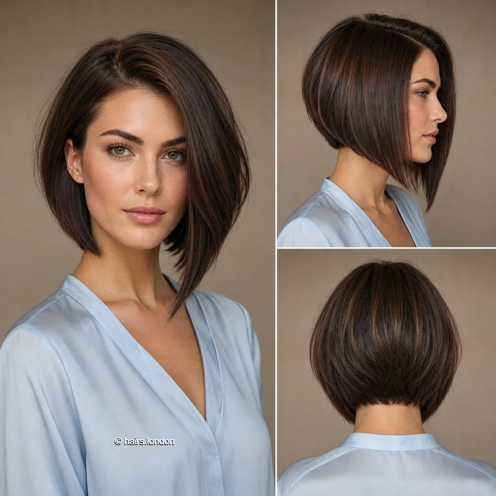 20 Brunette Bob Haircuts: Graduated Shapes and Textured Styles Espresso Graduated Bob