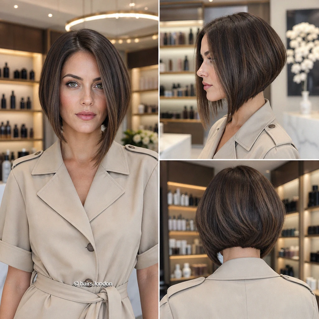 25 Brunette Bob Haircuts: Sleek Lines, Soft Layers and Short Stacks Espresso Inverted Bob