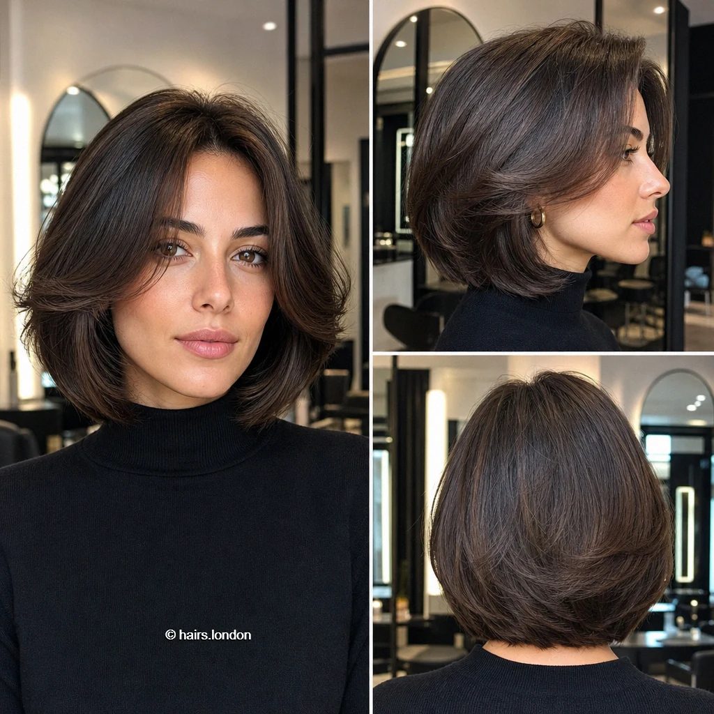 20 Bob Haircut Ideas, From Rounded Chin-Length Cuts to Layered Lobs Espresso Layered Bob