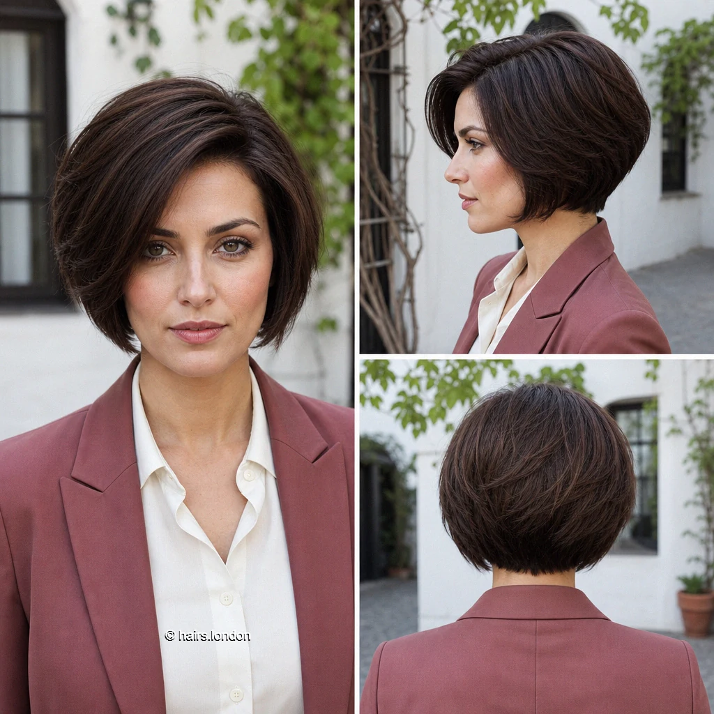 22 Brunette Bob Haircuts, from Soft Waves to Sculpted Shapes Espresso Nape Bob