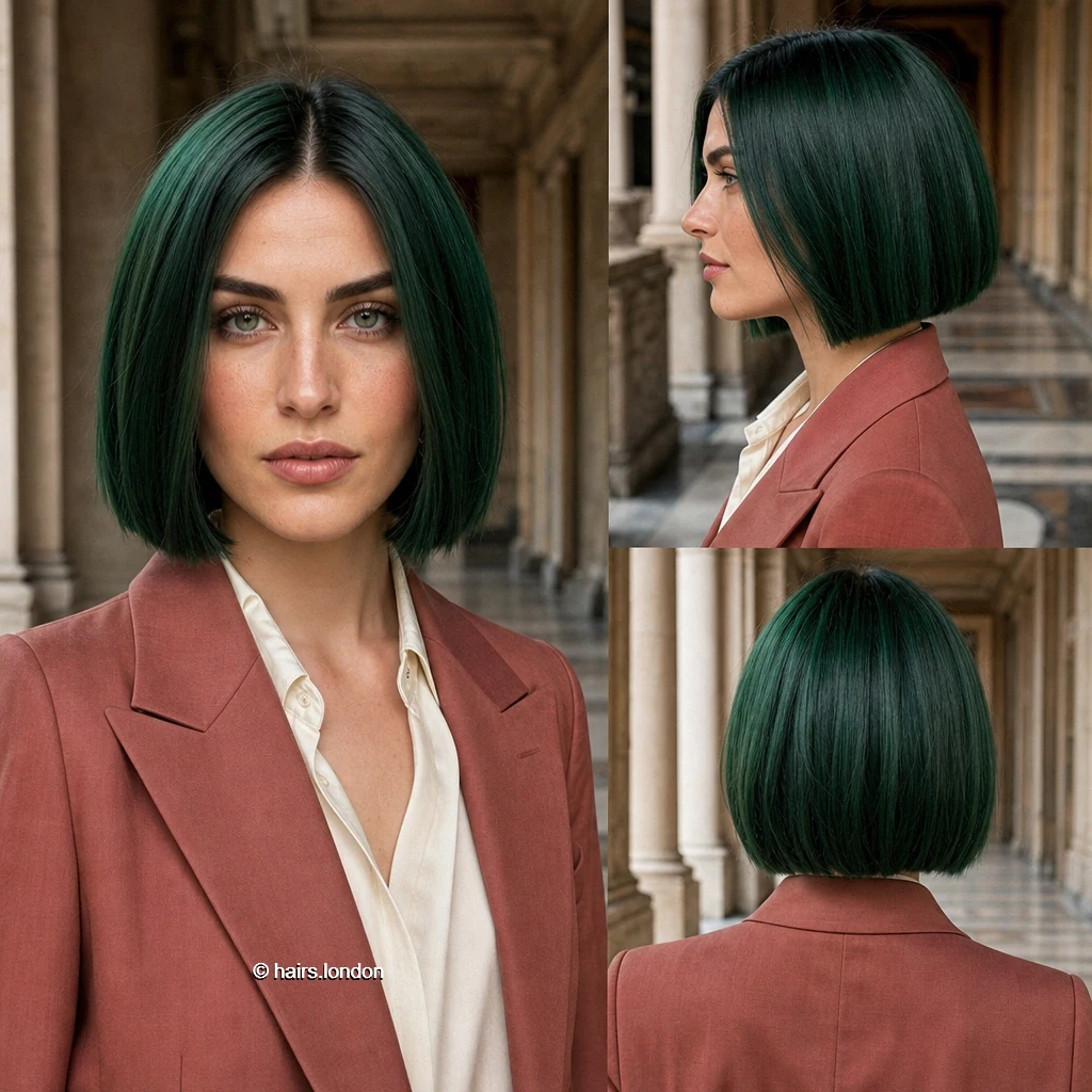 20 Teal Bob Haircuts, From Sleek Jaw-Length Shapes to Textured Short Bobs Evergreen Blunt Bob