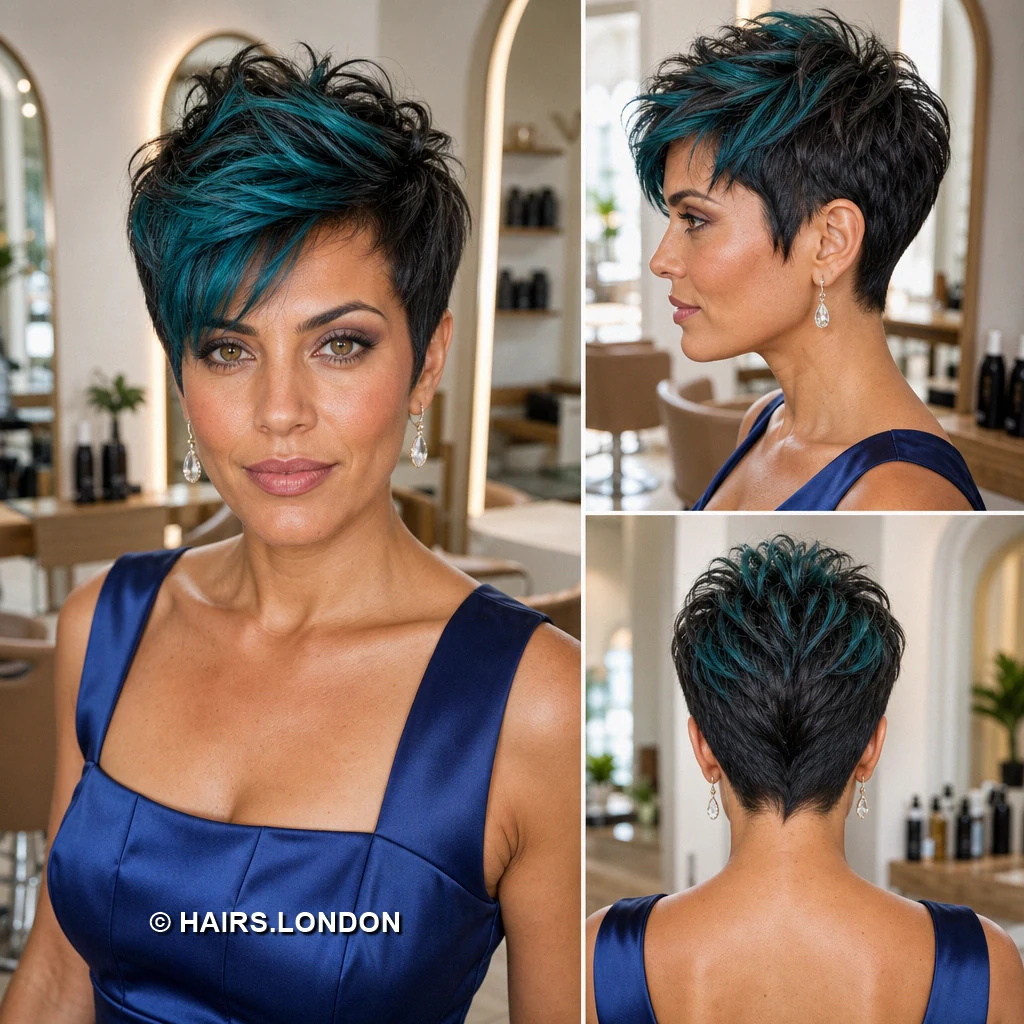 20 Teal Pixie Haircuts, from Spiky Crops to Swept Styles Forest Tousled Pixie
