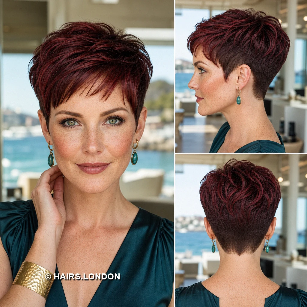 Fuchsia Diagonal Pixie