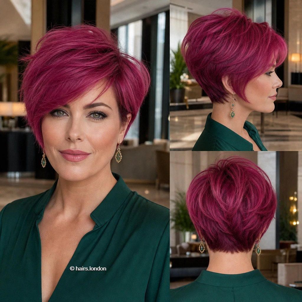 Fuchsia Stacked Bob