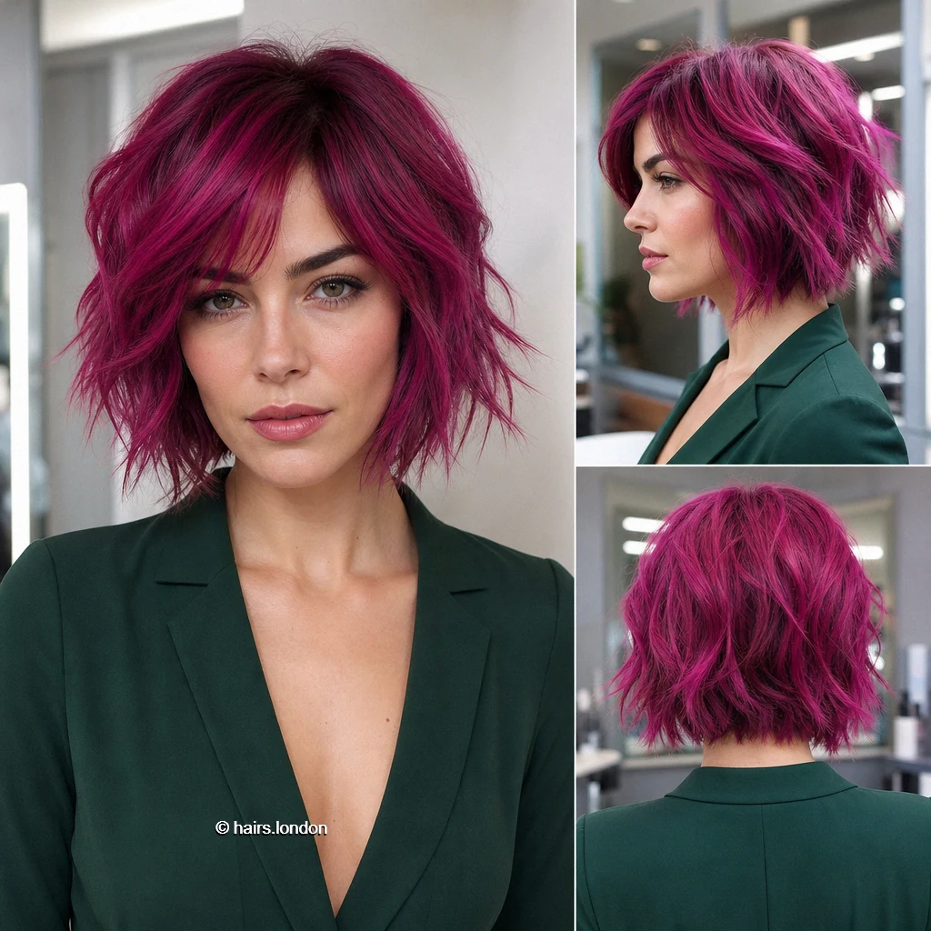 Fuchsia Tousled Bob