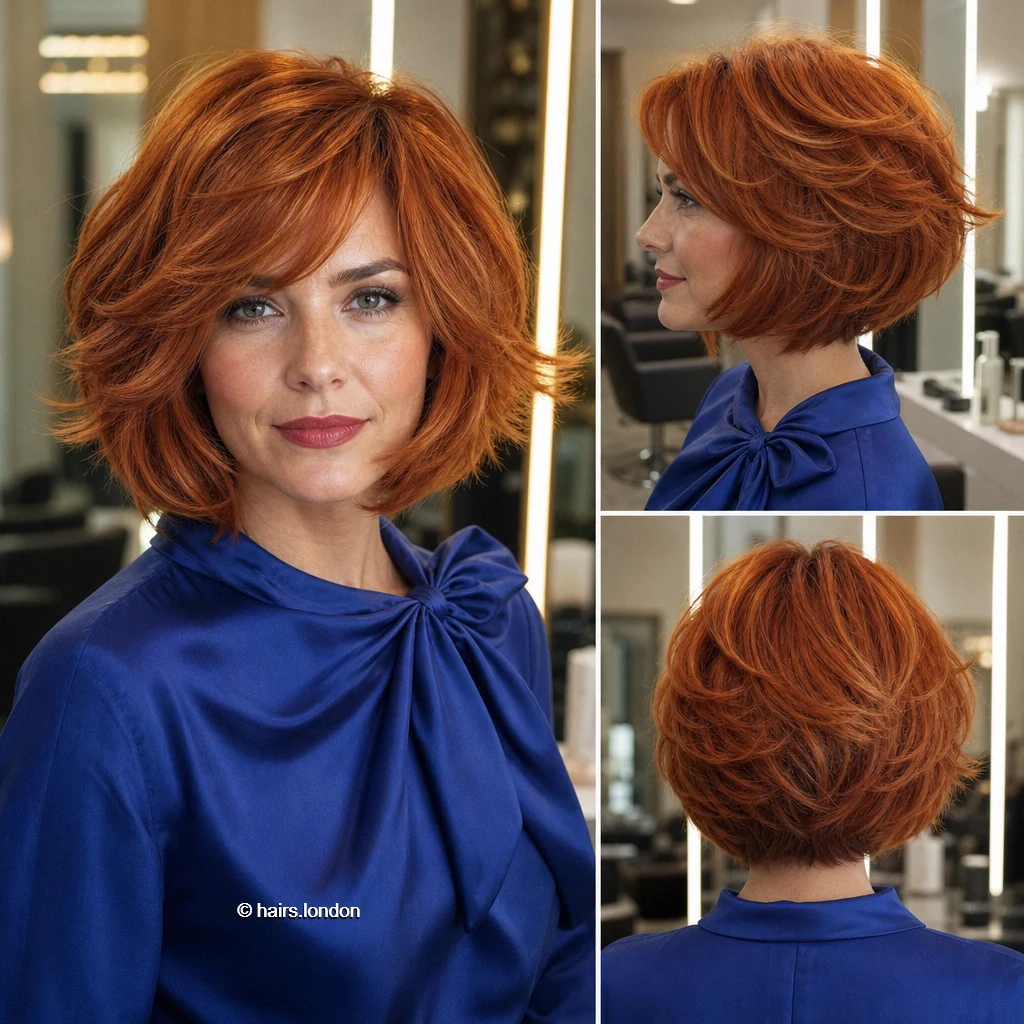 20 Red Bob Haircuts, From Rounded Copper Cuts to Textured Burgundy Styles Ginger Layered Bob