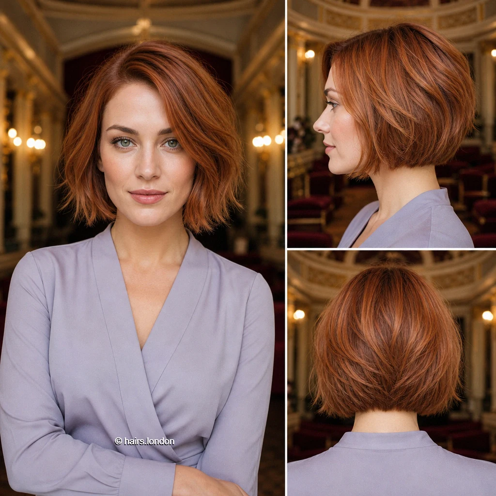 20 Red Bob Haircuts, From Rounded Copper Cuts to Textured Burgundy Styles Ginger Relaxed Bob