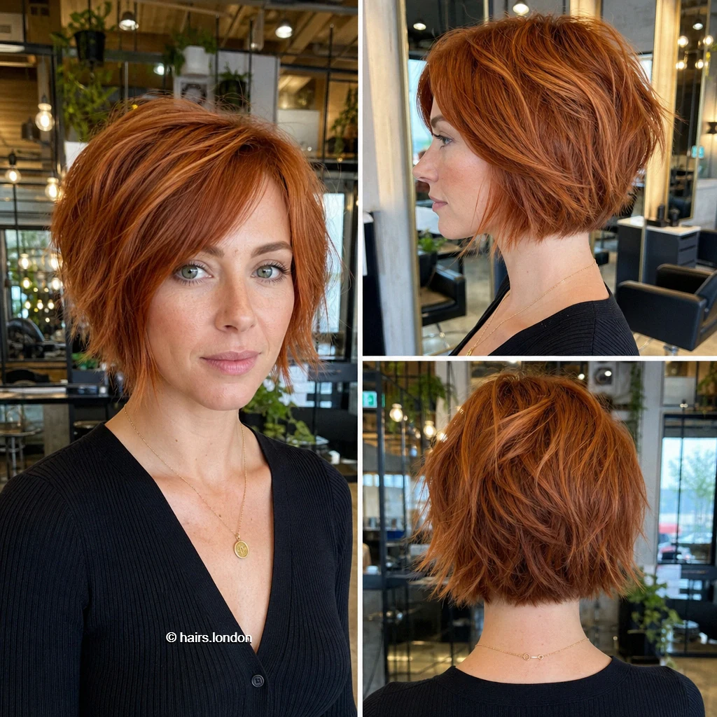 Ginger Shaggy Bob