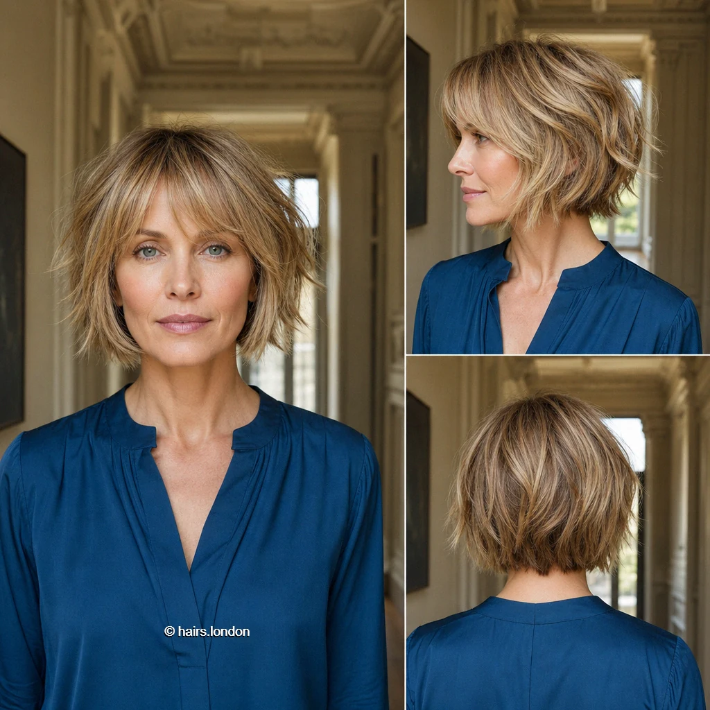 Golden Choppy Bob