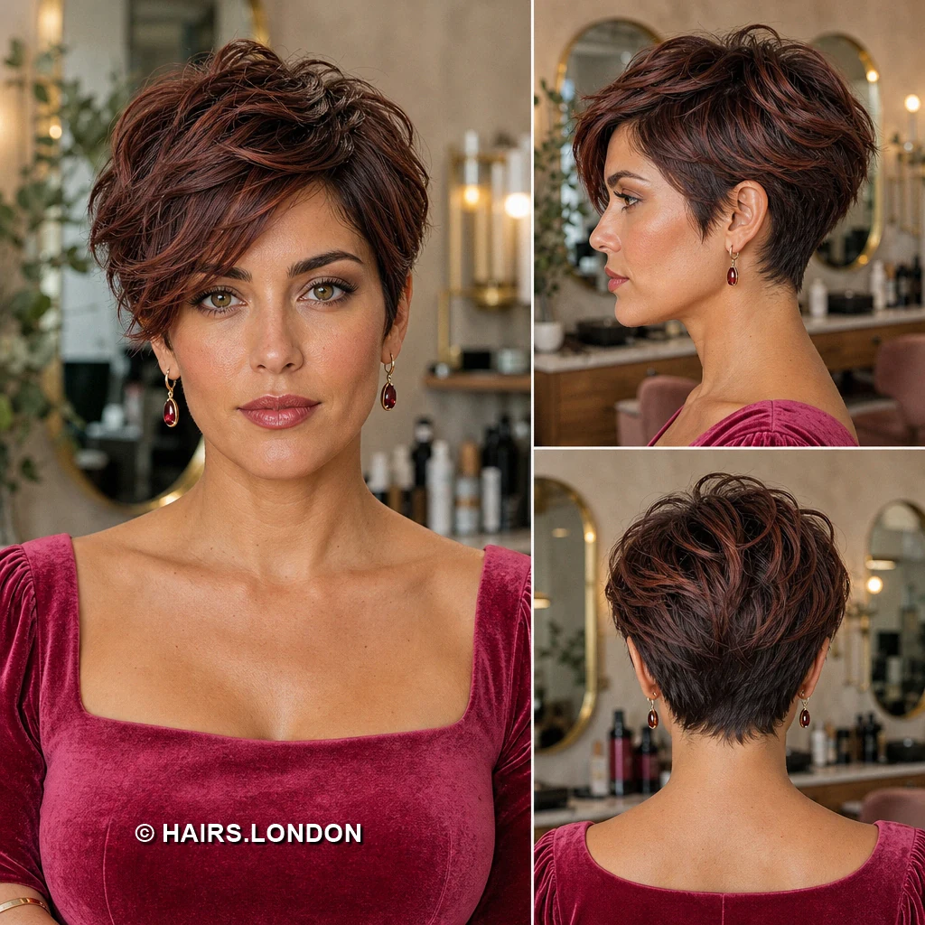 19 Copper and Brown Pixie Haircuts with Texture, Sweeps, and Curls Golden Curly Undercut